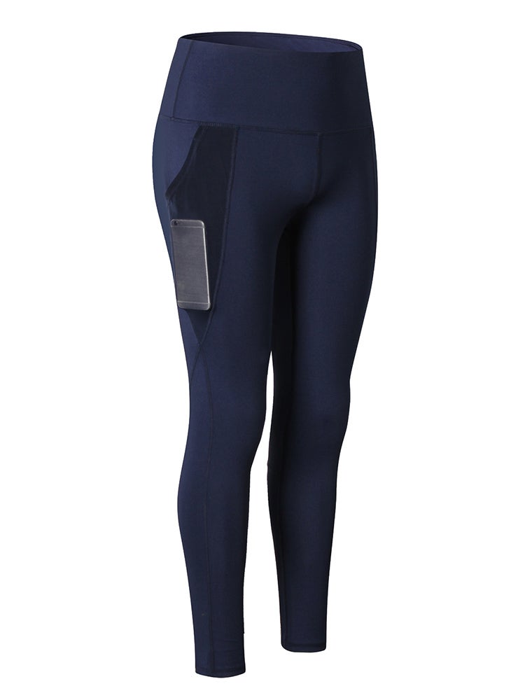 High Waist Yoga Leggings Dark blue