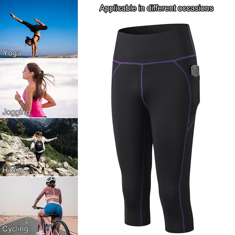 Yoga Leggings Purple/Black