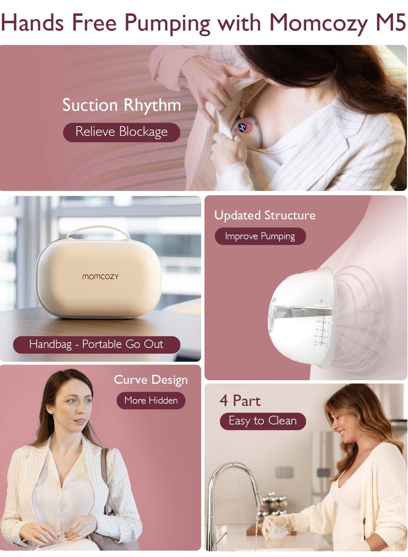 Hands Free, Portable M5 Breast Pump Electric With 3 Modes And 9 Levels