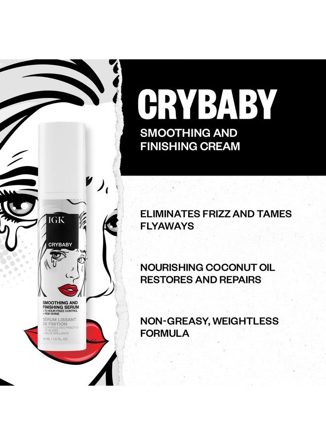 Crybaby Smoothing & Finishing Serum | High Shine + Frizz Control + Lightweight | Vegan + Cruelty Free | 1.5 Oz