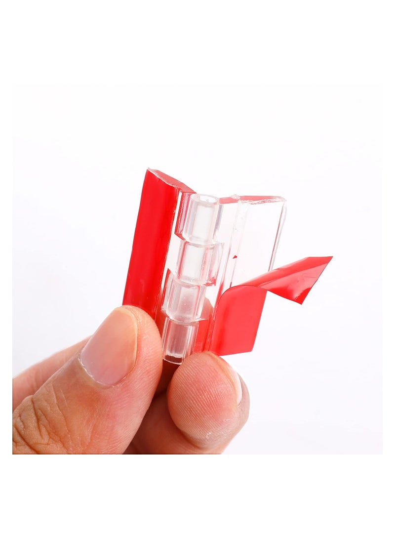 24PCS Acrylic Hinge, Transparent Plastic Hinges Continuous Piano Hinge Self-Adhesive Folding Hinge Furniture DIY Tool Acrylic Hardware for DIY Transparent Box, Display Stand(30x35 mm)