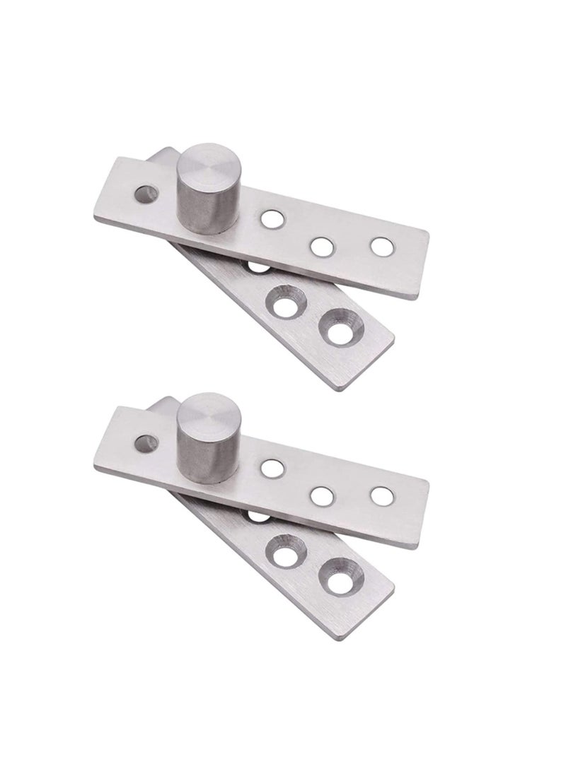 2PCS 180° Rotation Door Pivot Hinge, Concealed Door Hinge Hardware Hidden Bookshelf Hinges Rotation Concealing Hinges Swivel Door Pivot HardwareStainless Steel Rotation Secret Room Door Hinge, Small