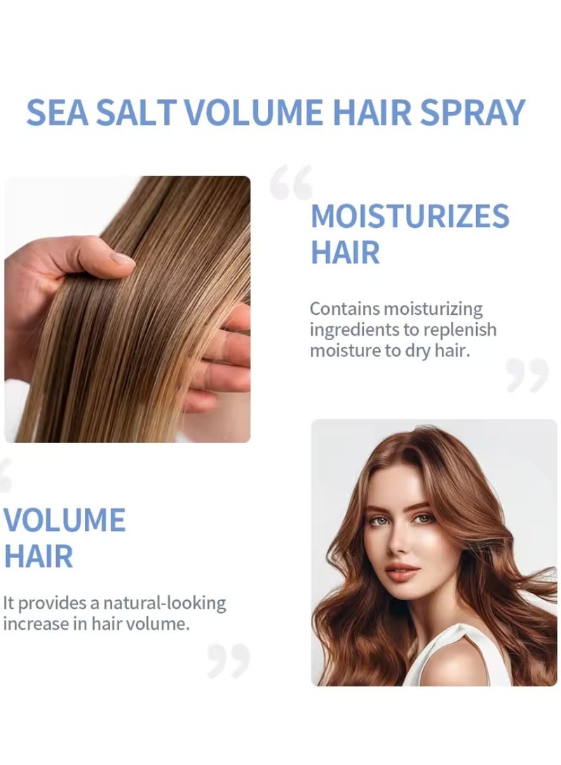 100ml Sea Salt Volume Hair Spray Sea Salt Spray for Hair Men and Women Beach Wave Spray Increase Hair Shine Subtle Hold and Natural Shine Hair Volumizing Spray Hair Styling for Texture and Thickness Saltwater Spray