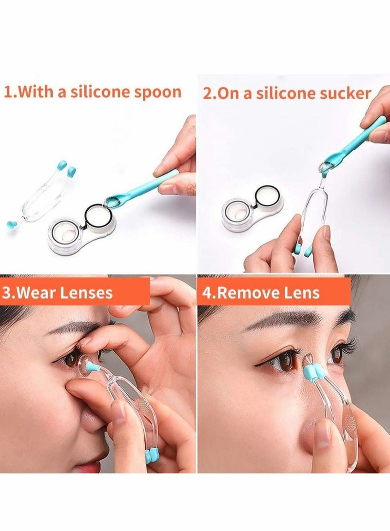 4 pcs Hard Contact Lens Remover RGP Plunger for Soft Hard Lenses