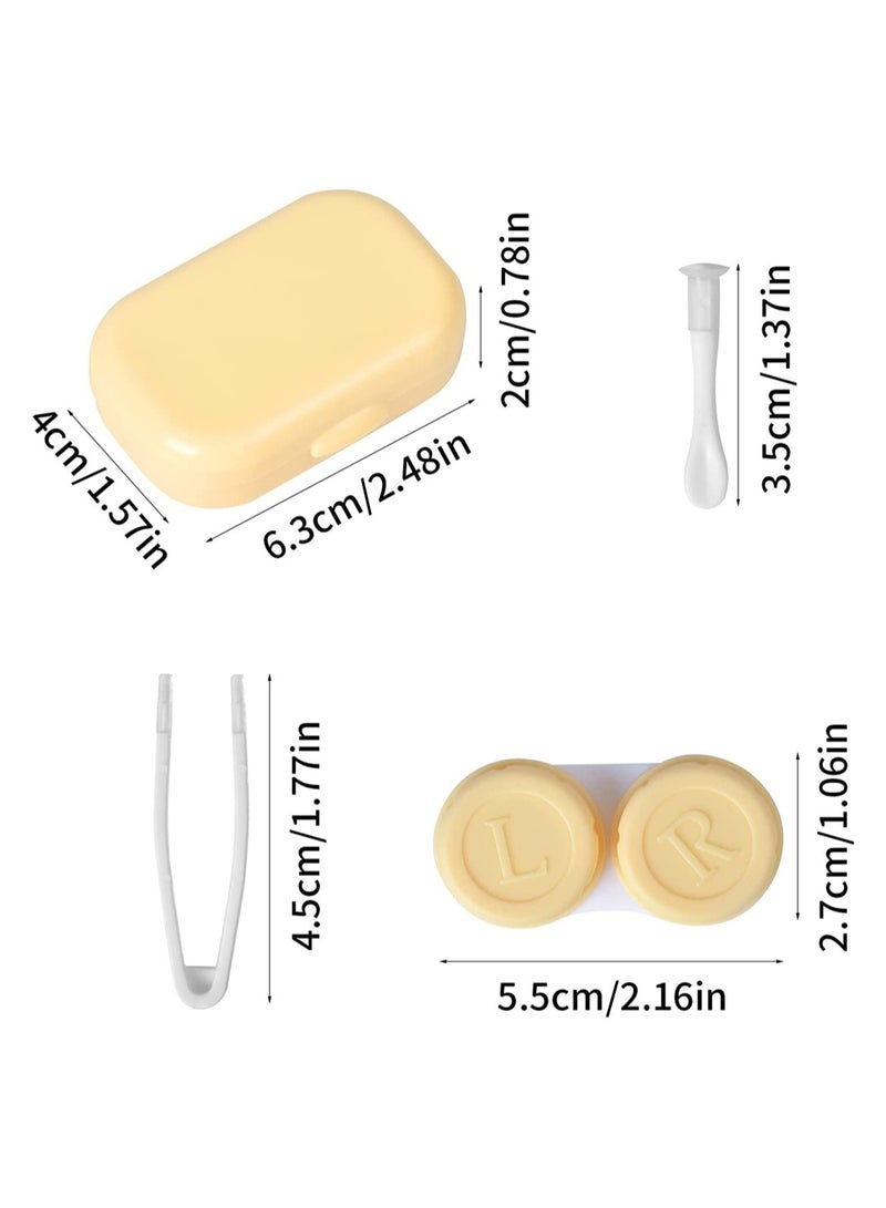 6 Pack Contact Lens Case with Mirror Contact Lens Container with L and R Caps