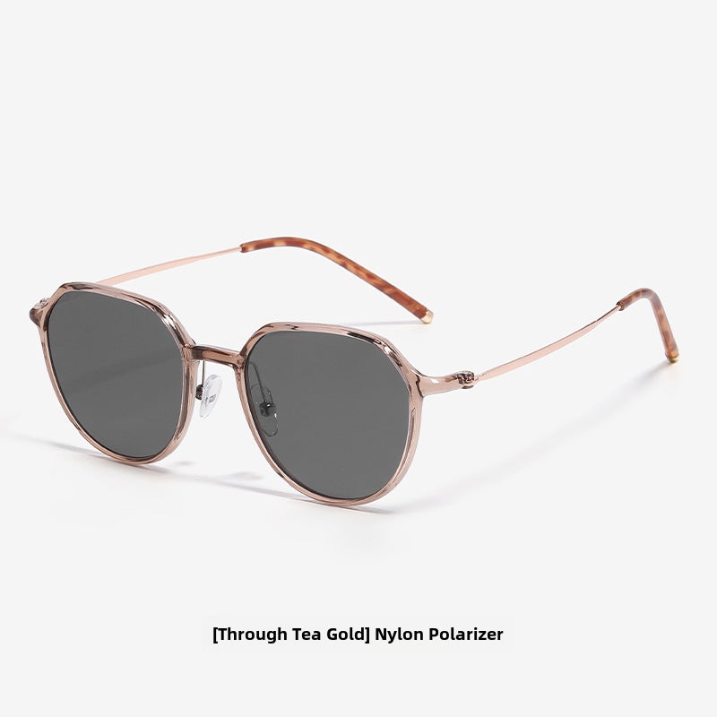 2024 Nylon Polarized Sunglasses Unisex8137-[through tea gold] nylon polarizer 8137-[through tea gold] nylon polarizer