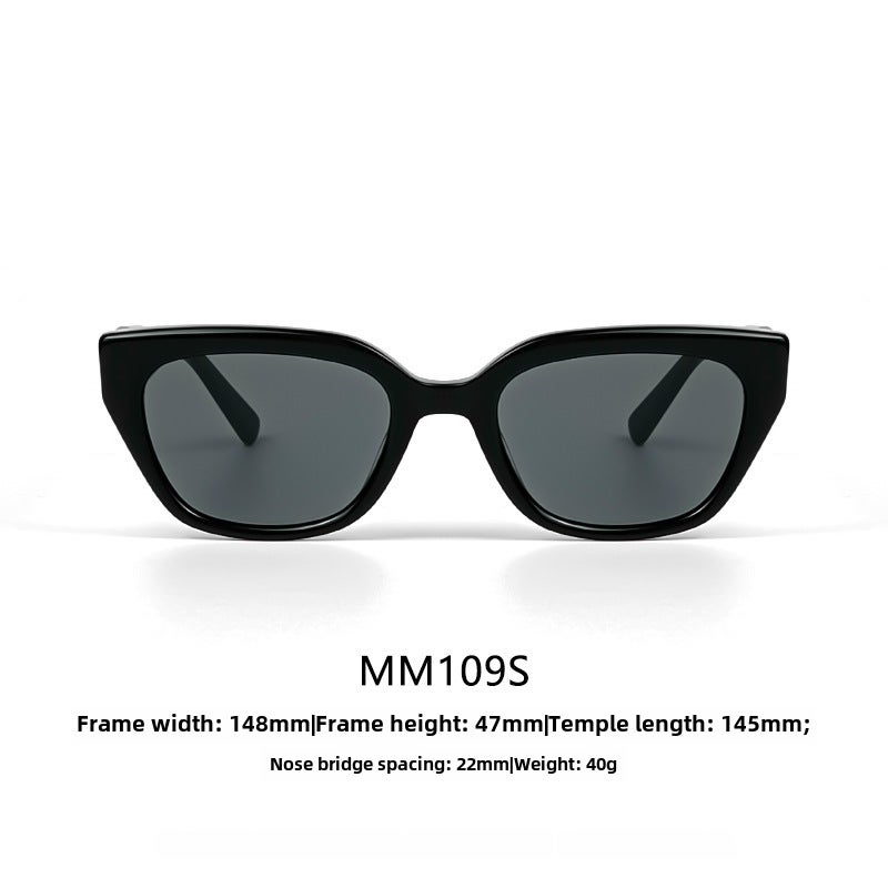 Retro GM Sunglasses UV400 Unisex Fashion MM109Black Frame/Grey Black Frame/Grey