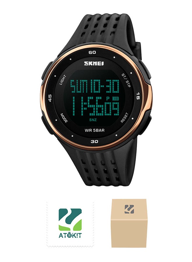 Boys' Outdoor Sport Waterproof PU Leather Digital Watch 1219