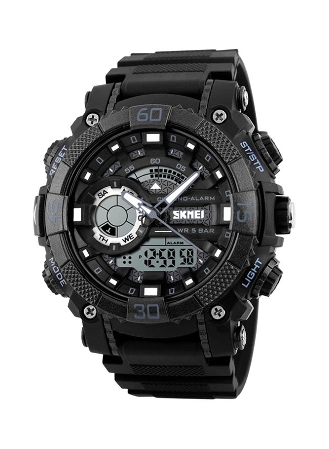 boys Outdoor Sport Waterproof Plastic Analog + Digital Watch 1228