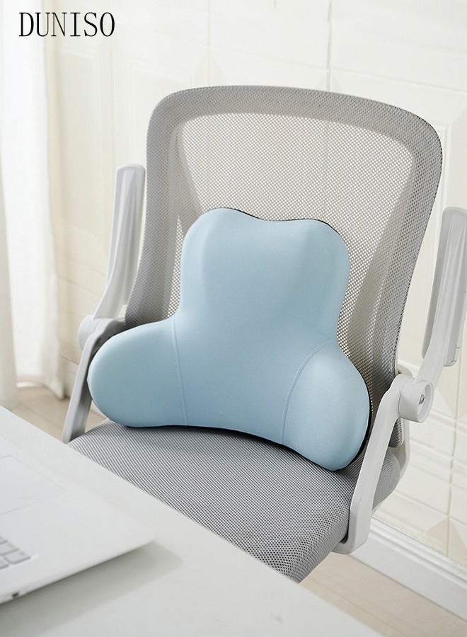 Lumbar Support Pillow for Office Car Back Support Pillow with Memory Foam Pad Back Cushion for Back Pain Relief Improve Posture Cushion