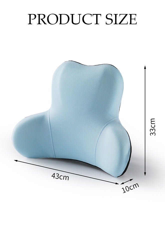 Lumbar Support Pillow for Office Car Back Support Pillow with Memory Foam Pad Back Cushion for Back Pain Relief Improve Posture Cushion