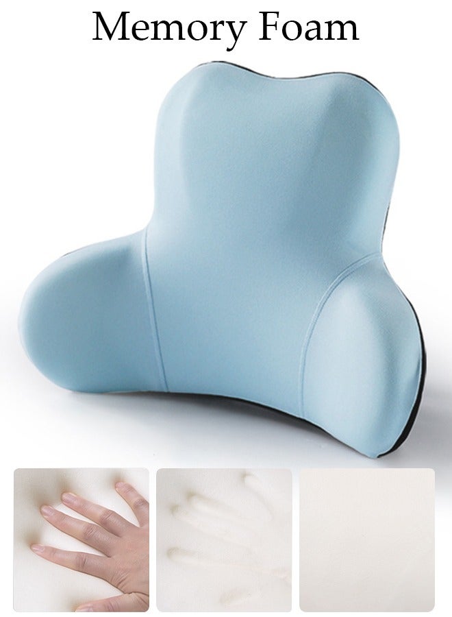 Lumbar Support Pillow for Office Car Back Support Pillow with Memory Foam Pad Back Cushion for Back Pain Relief Improve Posture Cushion