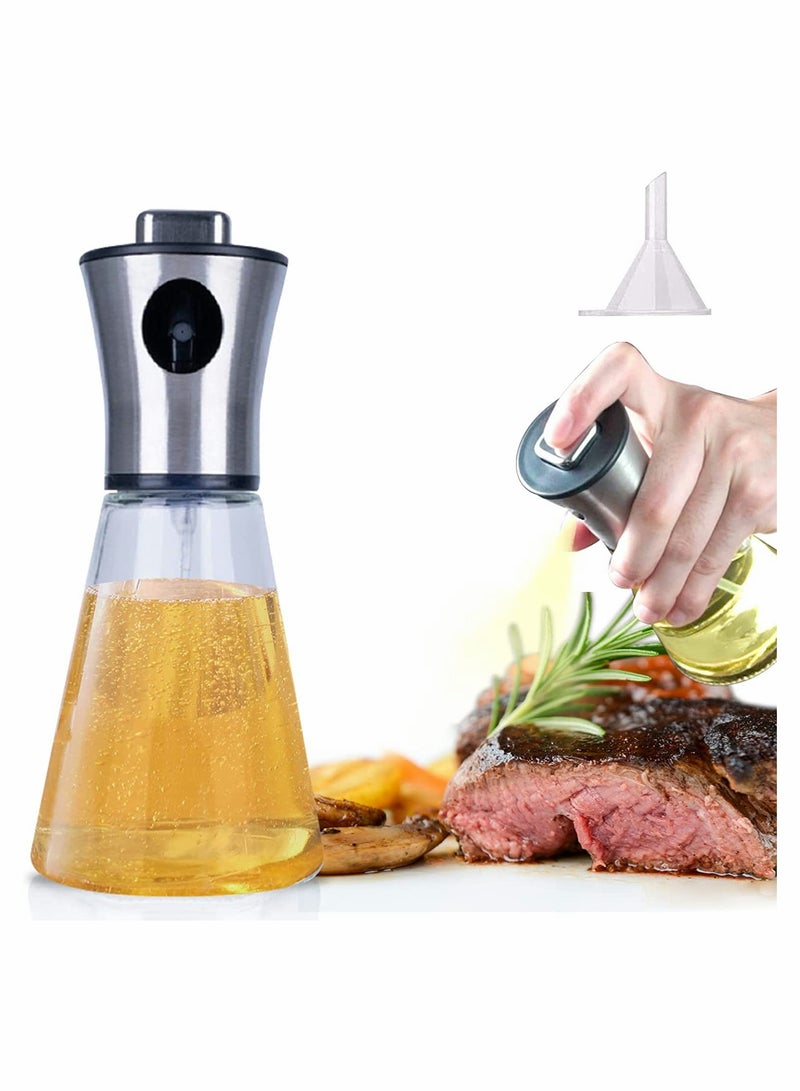 Oil Sprayer For Cooking 200ML Oil Sprayer For Air Fryer 304 Stainless Steel Olive Oil Dispenser Spray Bottle For BBQ Kitchen Baking Roasting