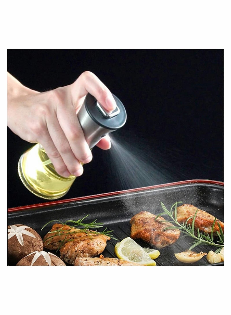 Oil Sprayer For Cooking 200ML Oil Sprayer For Air Fryer 304 Stainless Steel Olive Oil Dispenser Spray Bottle For BBQ Kitchen Baking Roasting