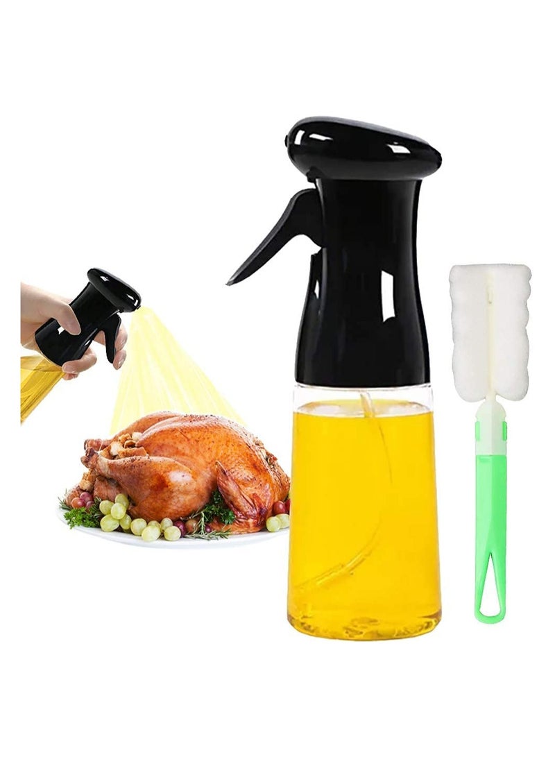 Oil Sprayer, Mister Olive Oil Spritzer for Air Fryer 210ml Cooking Spray Bottle Kitchen Gadgets with 1 Cleaning Brush for BBQ Frying Salad Roasting Frying