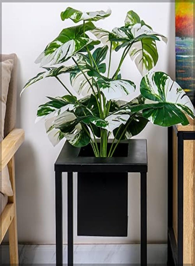 Square Metal Box Garden Planter Trough Flowers Basket For Succulents Plants Herbs Vegetable Indoor Outdoor Balcony Use Artificial Plants Pot Flower Vase Metal Container (Fstand-30 * 50)