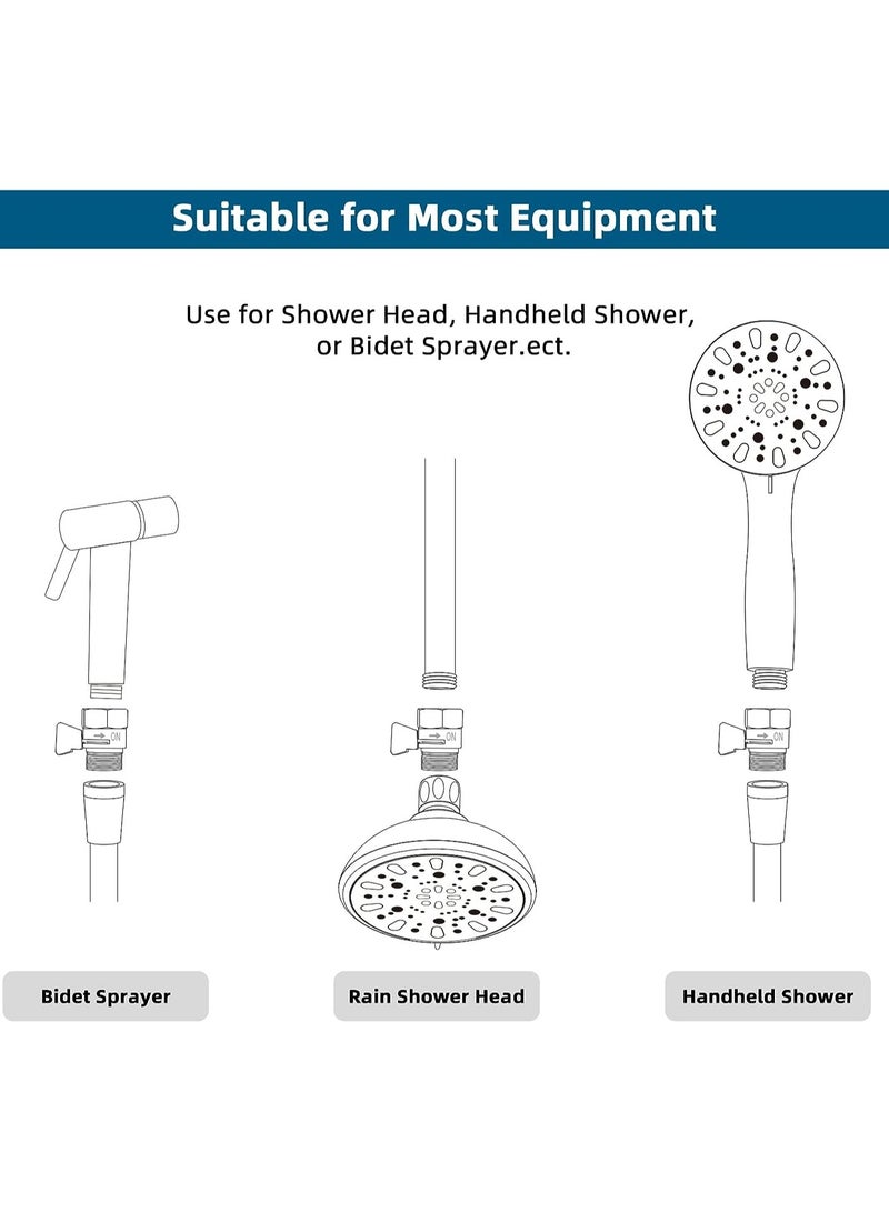 Water Flow Control Valve, Angle Simple Brass Shut Off Valve G1/2 Brass Shut-off Valve with Handle for Handheld Shower, Water Volume Pressure Adjust Valve, Shower Head Flow Control Valve