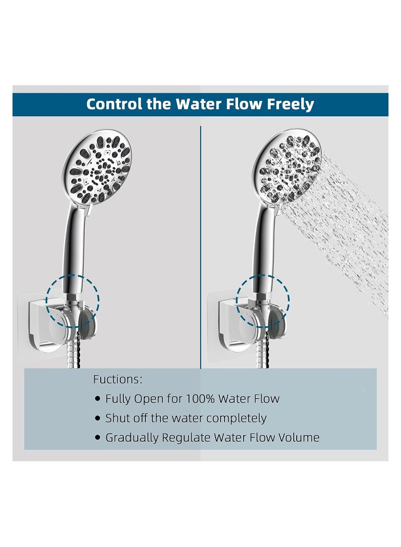 Water Flow Control Valve, Angle Simple Brass Shut Off Valve G1/2 Brass Shut-off Valve with Handle for Handheld Shower, Water Volume Pressure Adjust Valve, Shower Head Flow Control Valve