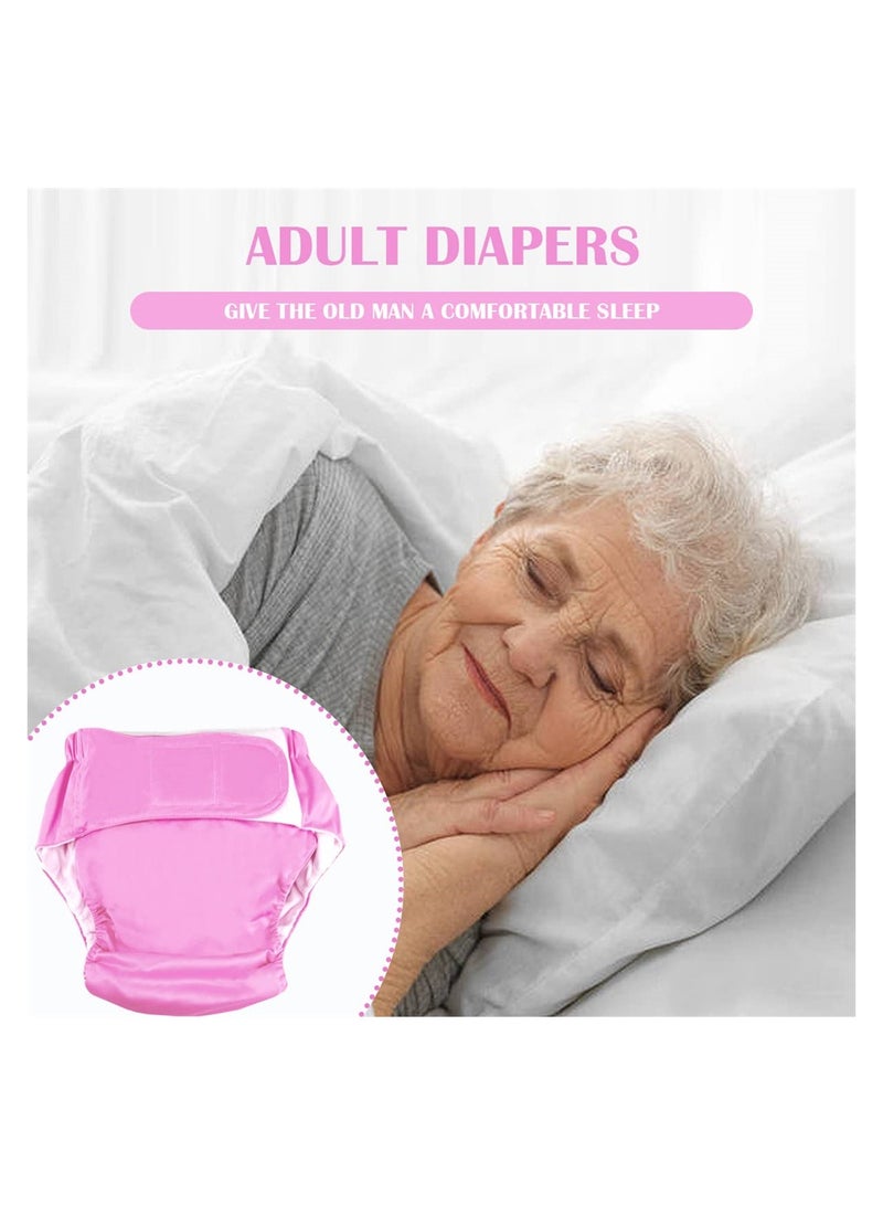 Adjustable Waterproof Reusable Cloth Diapers for Adults Maximum Absorbency for Incontinence Care Ideal for Elderly Pregnant and Disabled Users Pink