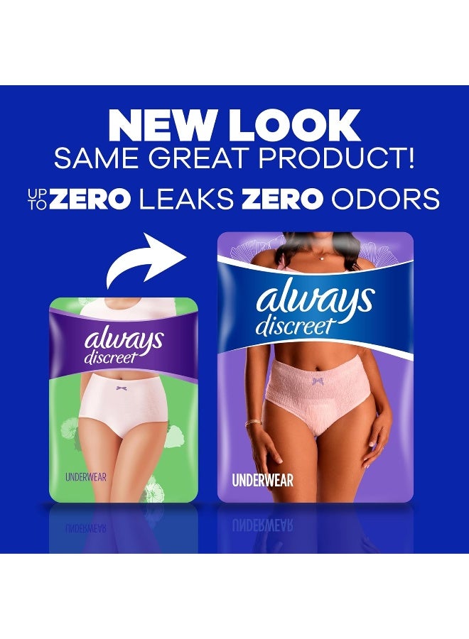 Always Discreet Incontinence & Postpartum Underwear For Women Small/Medium 32 Count Maximum Protection Disposable