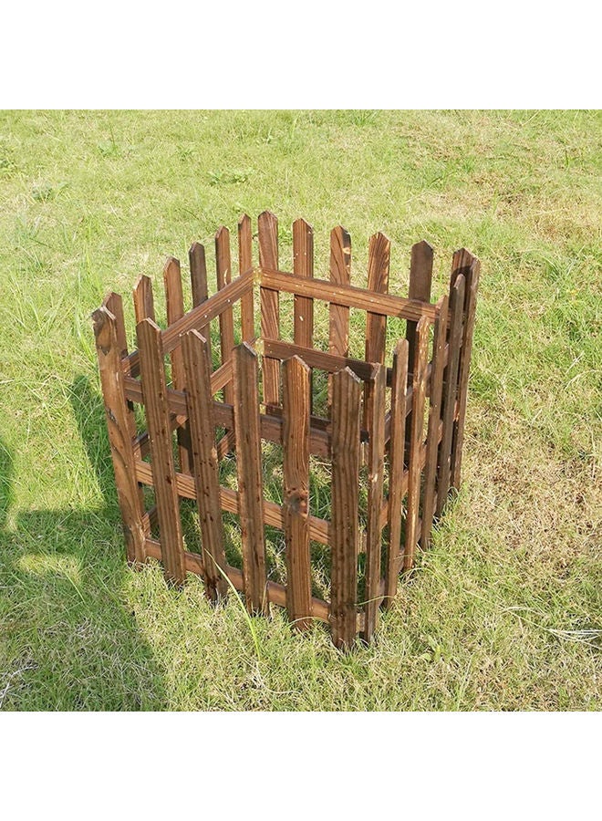 Wooden Solid Fence Brown 50x160x2cm