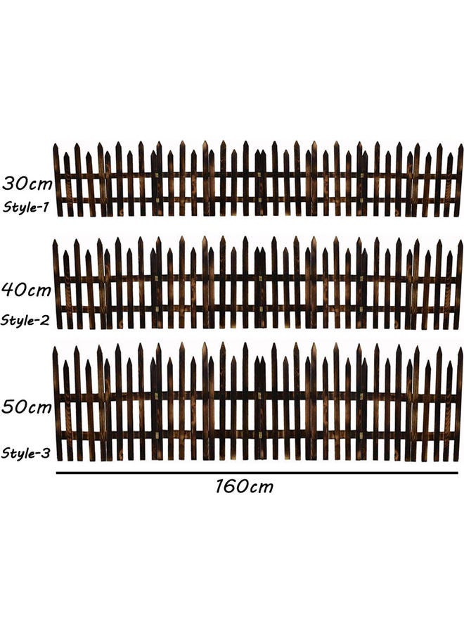 Wooden Solid Fence Brown 50x160x2cm