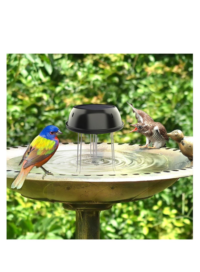 Solar Powered Bird Bath Water Agitator for Outdoor Garden Decor and Fish Tanks with 3 Fixers