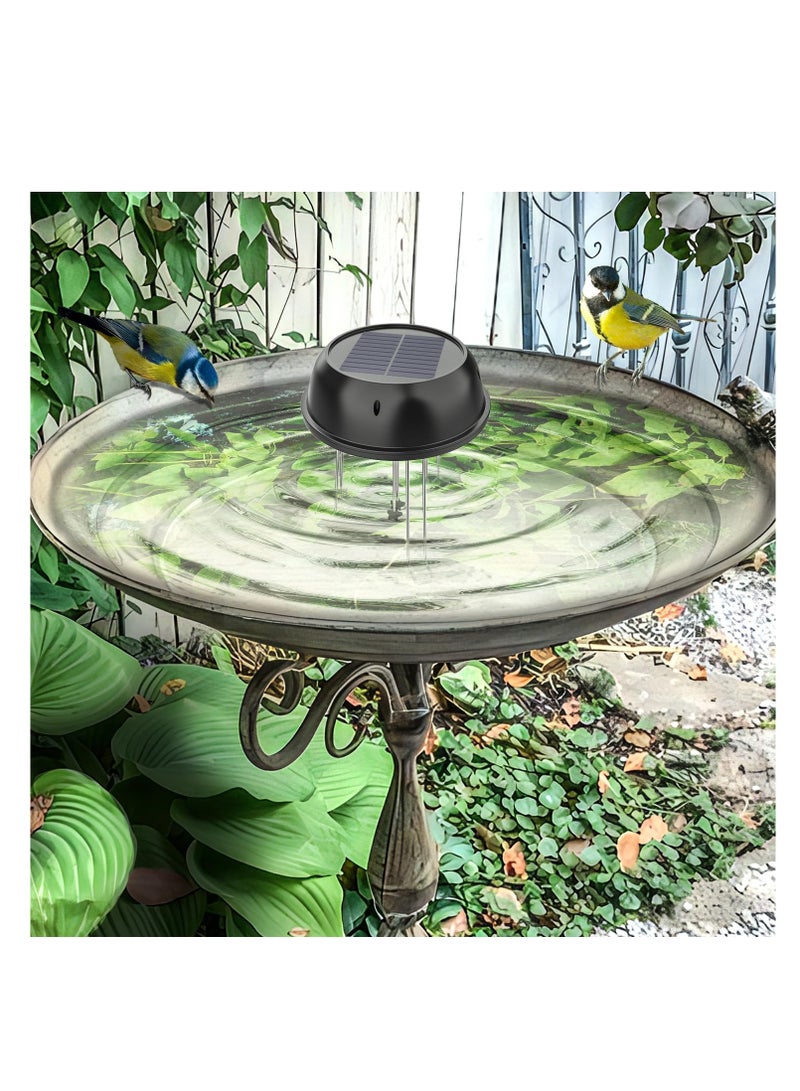 Solar Powered Bird Bath Water Agitator for Outdoor Garden Decor and Fish Tanks with 3 Fixers