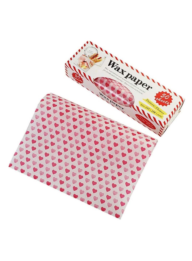 Baking Food Packaging Paper Wax Paper Food Grade Grease Paper Food Wrappers Wrapping Paper For Bread Sandwich Burger Fries Oil Paper Baking Tools Disposable Candy Baking Oil-Proof Package Paper 100 Pc