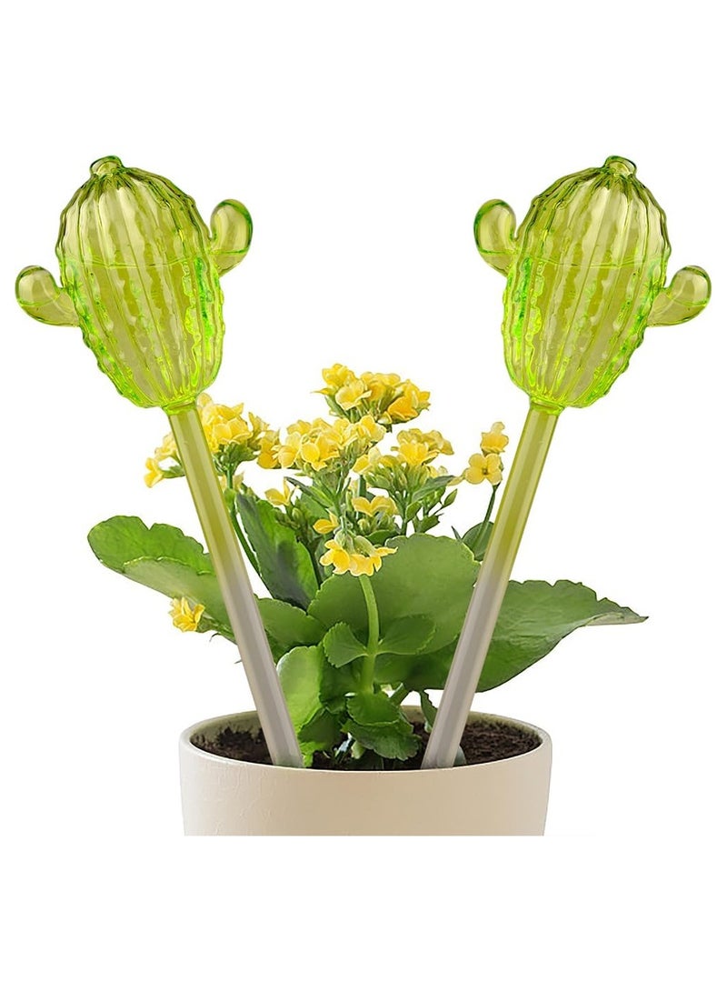 2Pcs Plant Watering Devices Self Watering Planter Insert Cactus Glass Plant Watering Bulbs Self Watering Bulbs for Vacation Water Bulbs Gifts for Plant Lovers