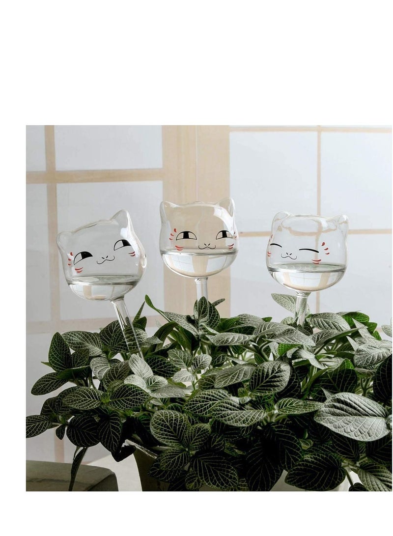 3 Pack Plant Waterer Self Watering Globes,Bird Shape Hand Blown Transparent Mini Durable Clear Glass Aqua Bulbs