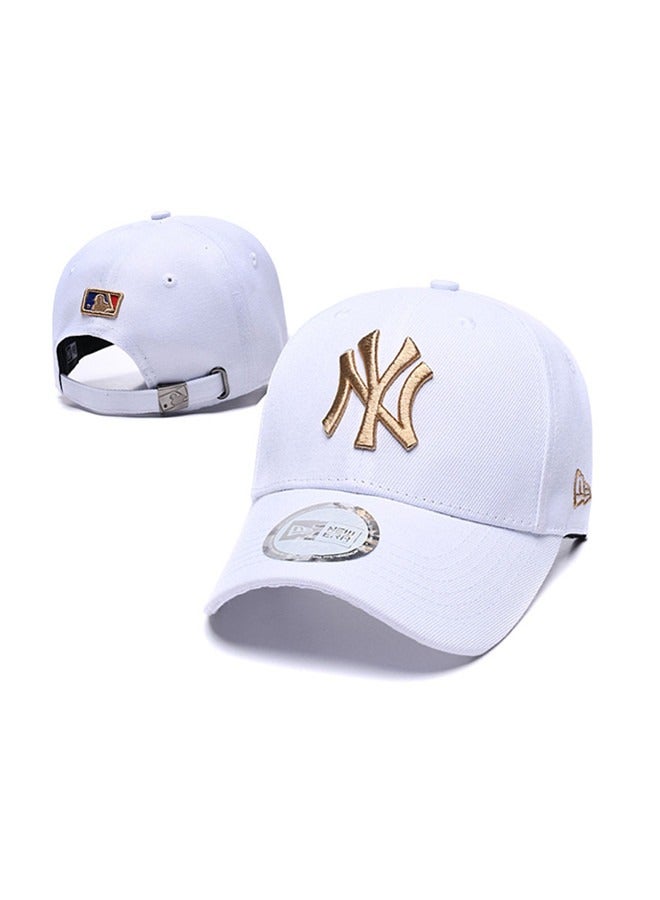 New Era 9Fort New York Yankees baseball cap duckbill cap sun hat pure cotton men's and women's outdoor sports white