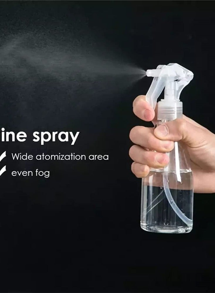 200ML Water Spray Bottles, Plant Mist Clear Empty Plastic Sprayers for Gardening, Cleaning, Air Freshening, Hair, Essential Oil, Durable Trigger Sprayer, Refillable (2 Pcs)