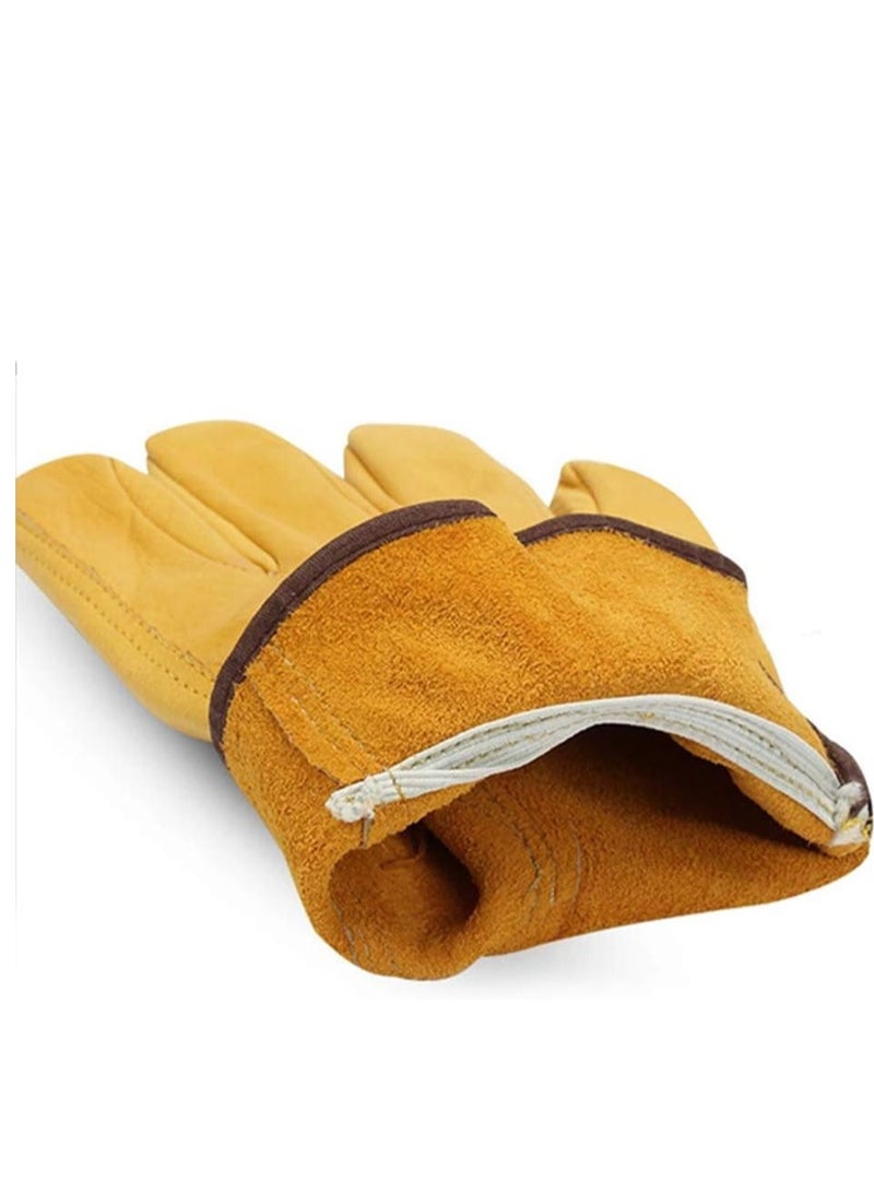 Heavy Duty Gardening Gloves Heavy Duty Gardening Gloves for Men Women 1 Pairs Thorn Proof Leather Work Gloves Waterproof Slim-Fit Reinforced Rigger Gloves Durable and Flexible (Extra Large)