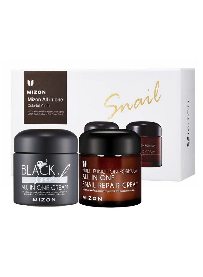 Allin1 Snail Repair Cream And Black Snail Allin1 Cream Korean Skincare Set