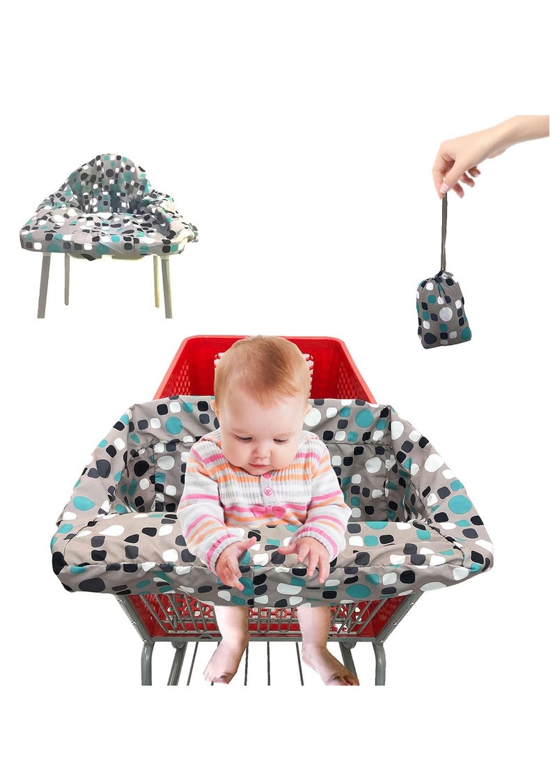 Shopping Cart Cover for Baby Polyester Baby Shopping Cart Cover Multifunctional Cart Covers for Babies Universal Fit Soft Padded Grocery Cart Cover 2-in-1 for Baby Boy Girl