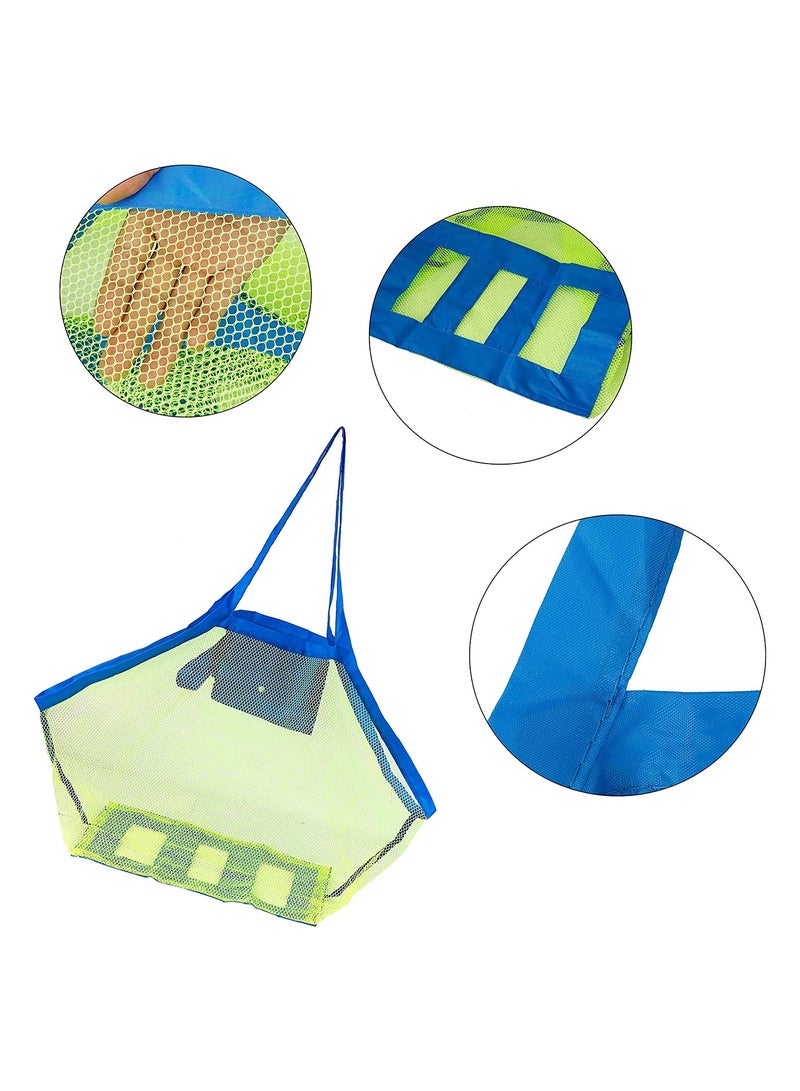 2 Pcs Mesh Beach Tote Bags Foldable Large Net Tote Bag Portable Kids Toys Storage Bags for Kids Sand Toys and Towel Stay Away from Sand and Water Pool and Beach Travel 45cm x 45cm