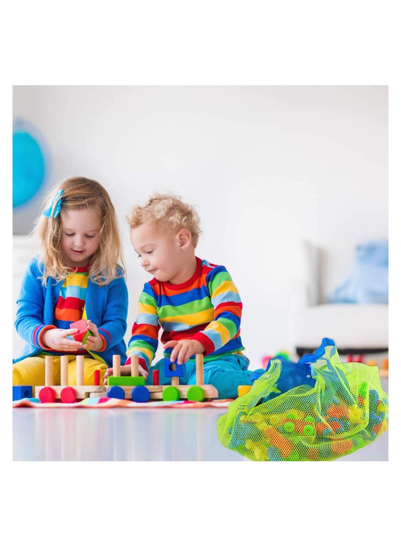 2 Pcs Mesh Beach Tote Bags Foldable Large Net Tote Bag Portable Kids Toys Storage Bags for Kids Sand Toys and Towel Stay Away from Sand and Water Pool and Beach Travel 45cm x 45cm