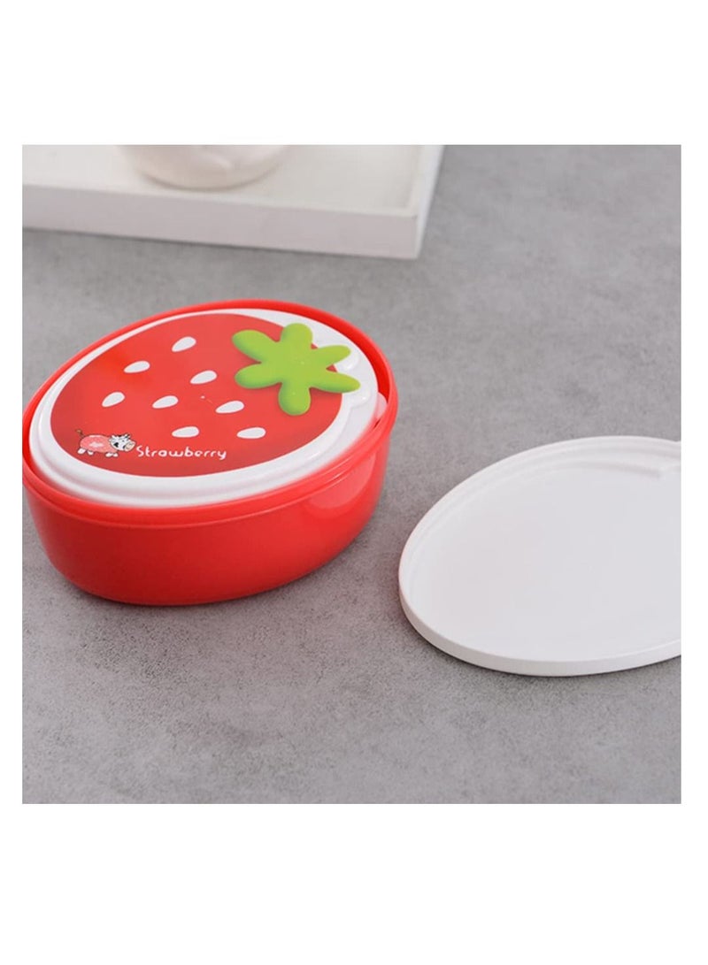 4pcs Strawberry Bento Box Set portable food container leakproof reusable lunch holder for Kids Adults and Outdoor Adventures