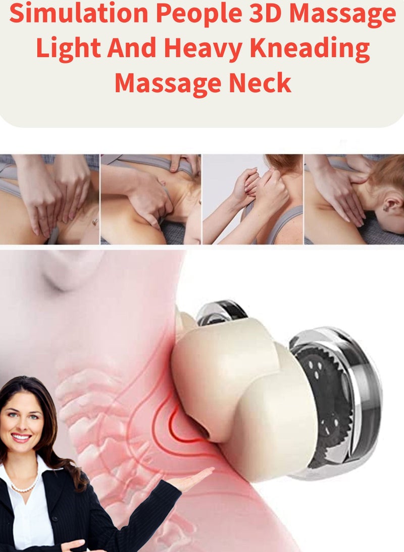 Rechargeable Electric U Shaped Memory Foam Kneading Vibration Neck Head Support Pillow Travel Massager Relief Cervical Pain for Muscles Fatigue And Muscle Soreness Suitable for Travelling