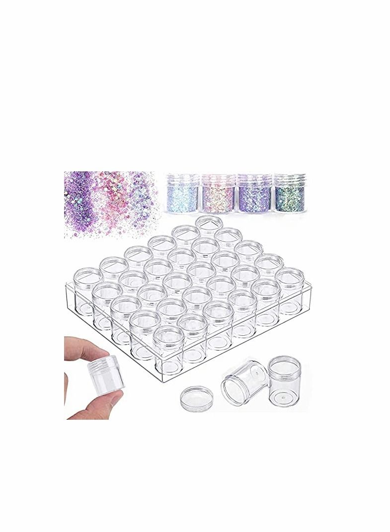 5D Embroidery Diamond Storage Box, Clear Plastic Bead Containers Diamond Painting Containers Organizer Storage with Lid for Jewelry DIY Art Crafts Nail Diamonds, Bead Storage