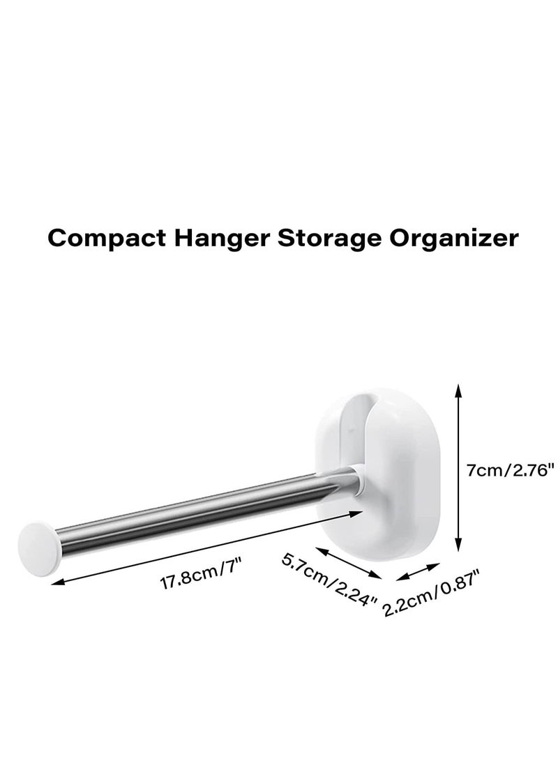 Hanger Stacker Clothes Hangers Storage Holder Set, 2PCS 304 Stainless Steel Organizer Stacker, Space Saving Caddy Stand for Closet Laundry Room