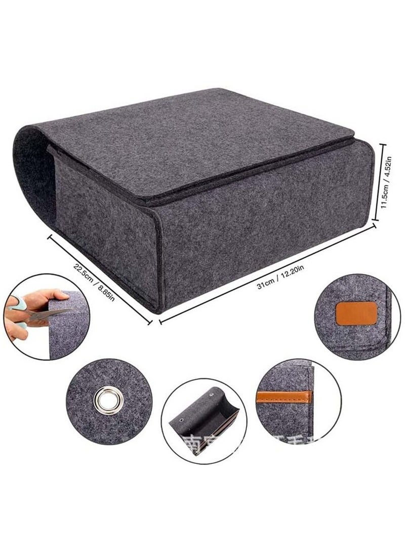 Bedside Organiser Pocket Slip Resistant Bed Pocket orgainser Felt Hanging Storage Organizer for Bed Rails Sofa Bunk Bed Felt Bedside Storage Caddy for Books Glasses Phone Tablet Remote