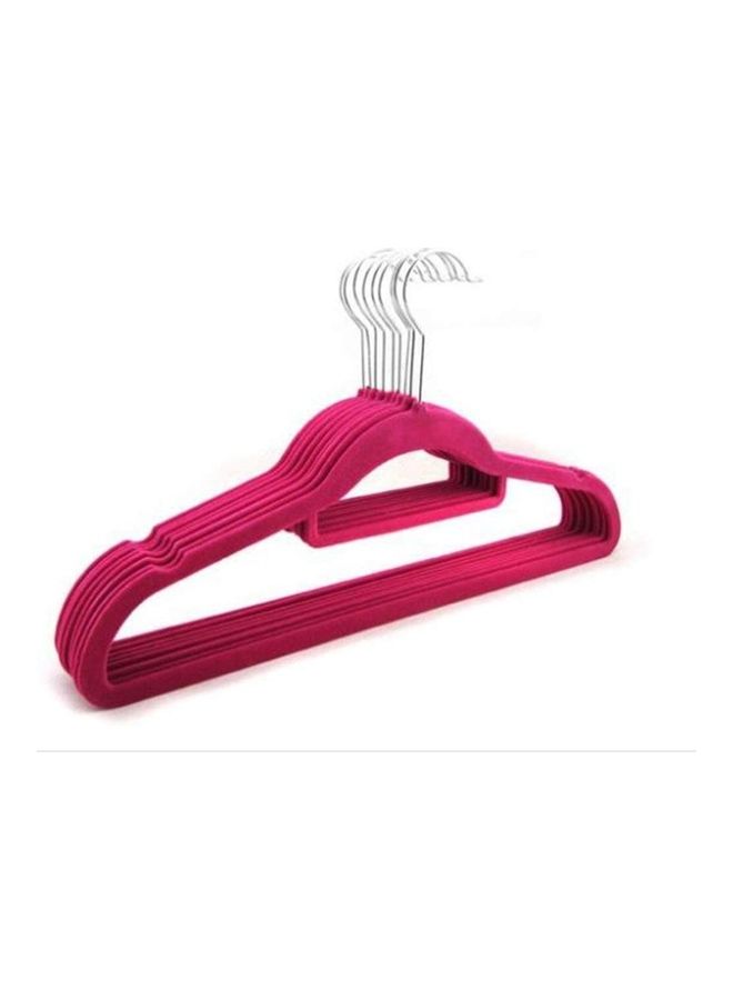 30-Piece Non-Slip Velvet 360 Degree Swivel Hangers Set Pink 40cm