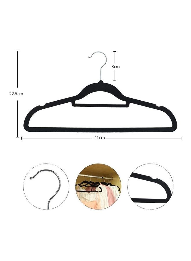 30-Piece Non-Slip Velvet 360 Degree Swivel Hangers Set Pink 40cm