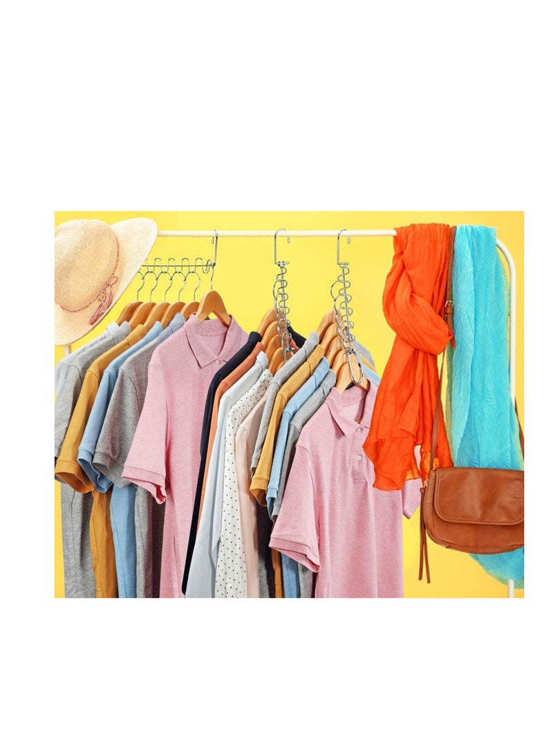 Closet Organizer, Cloth Hanger Magic Space Saving Hangers for Closet Wardrobe Closet Organization Closet System, 4 Pack
