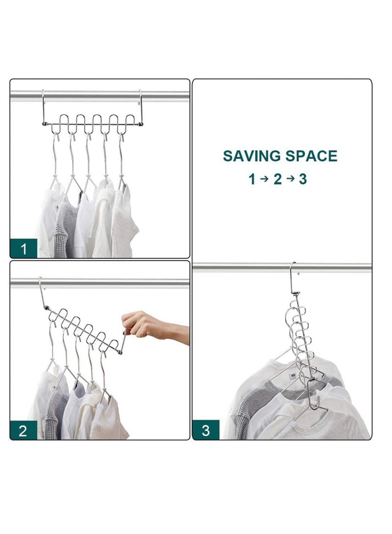 Closet Organizer, Cloth Hanger Magic Space Saving Hangers for Closet Wardrobe Closet Organization Closet System, 4 Pack