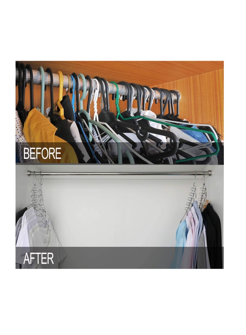 Closet Organizer, Cloth Hanger Magic Space Saving Hangers for Closet Wardrobe Closet Organization Closet System, 4 Pack