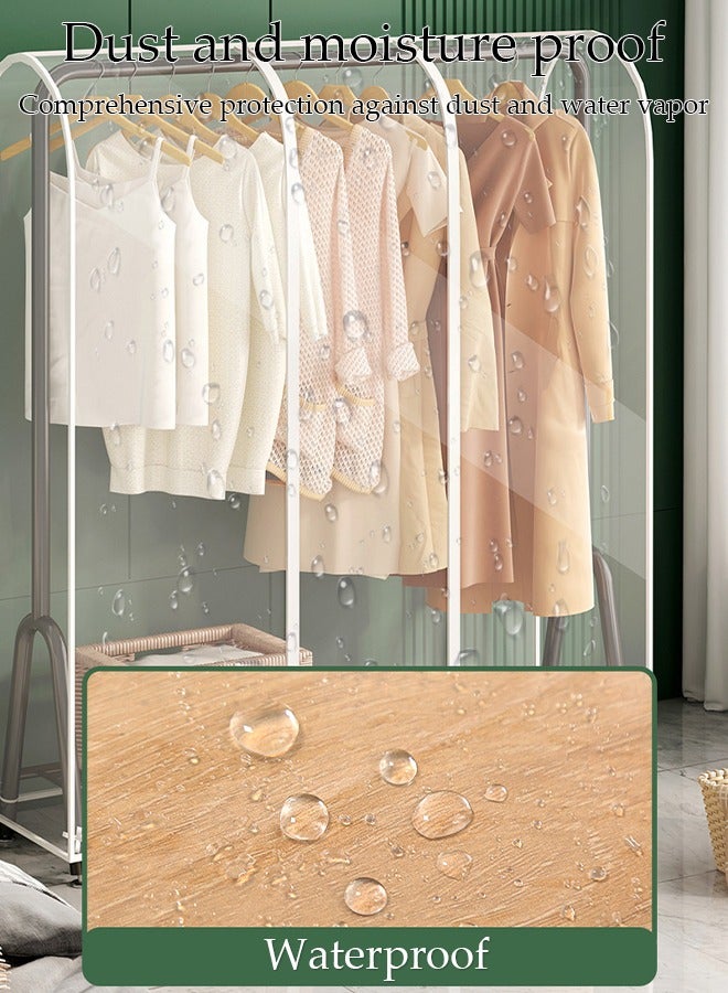 Extra Large Clear Hanging Garment Bags for Closet Storage Breathable Dust Cover Garment Rack Cover Wardrobe Clothes Protector for Coats, Suits, Dresses