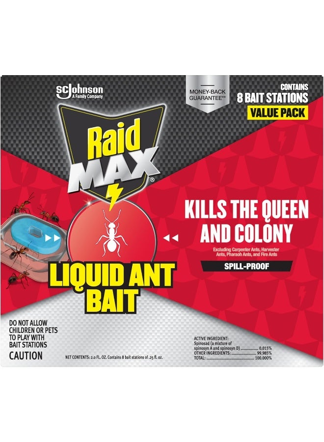 Max Liquid Ant Bait Kills Ants where they breed 8 Bait Stations